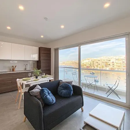 Azure Horizon 1 On Skala's Seafront - By Solea Homes 公寓 马尔萨斯卡拉